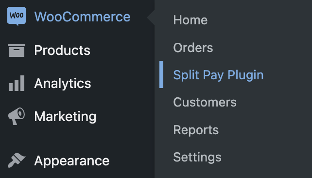 WooCommerce > Split Pay Plugin