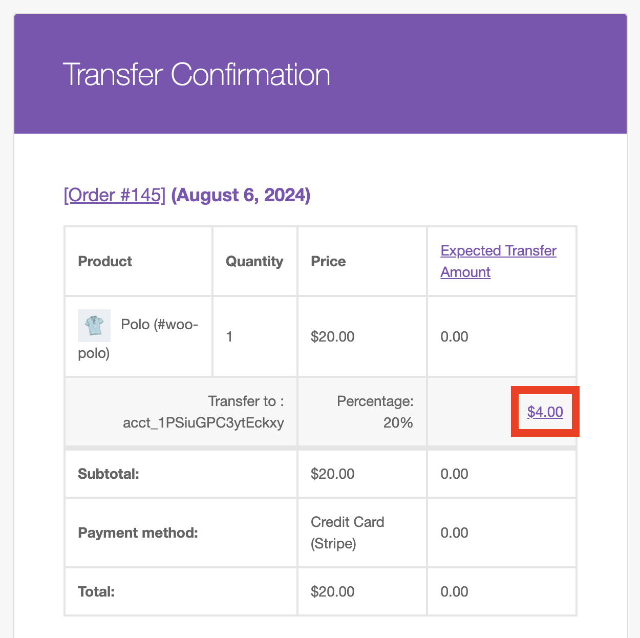 Transfer Confirmation Email - Success