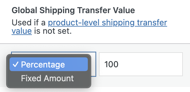 Transfer a Percentage or Fixed Amount of Shipping Fees